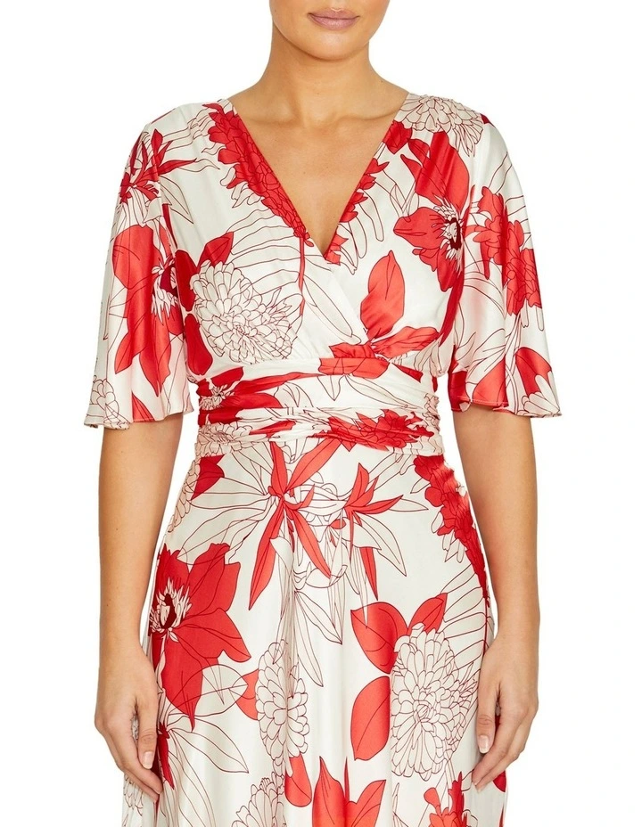 Elena Vermilion Floral Gown image 3