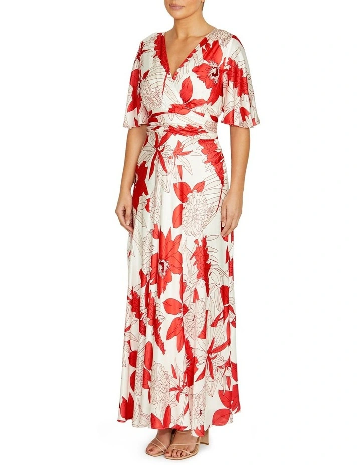Elena Vermilion Floral Gown image 4
