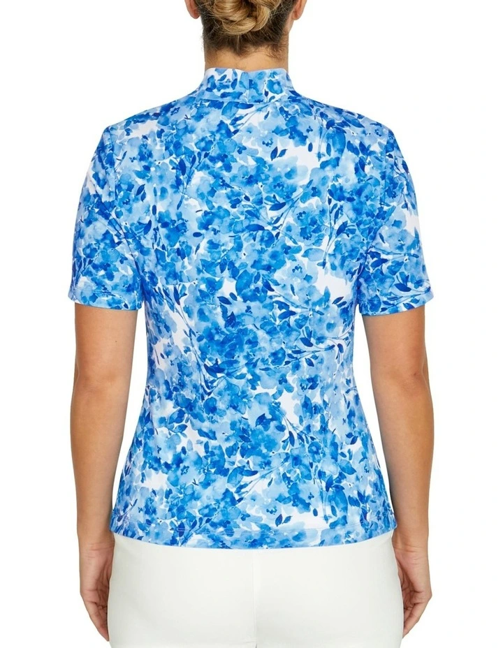 Cora Jersey Top in Blue image 2