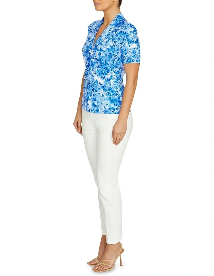 Cora Jersey Top in Blue image 4
