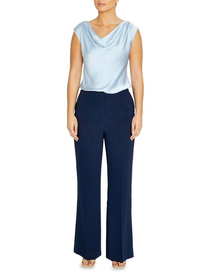 Harmony Cowl Neck Top in Blue image 4