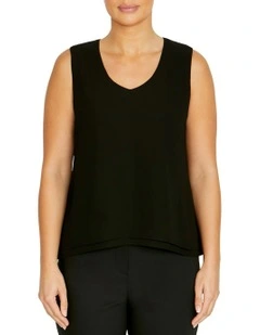 Mia Chiffon Top in Black
