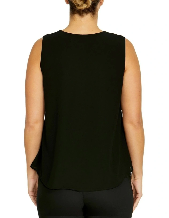 Mia Chiffon Top in Black image 2