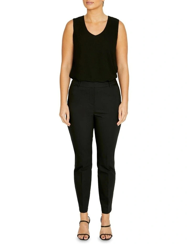 Mia Chiffon Top in Black image 4