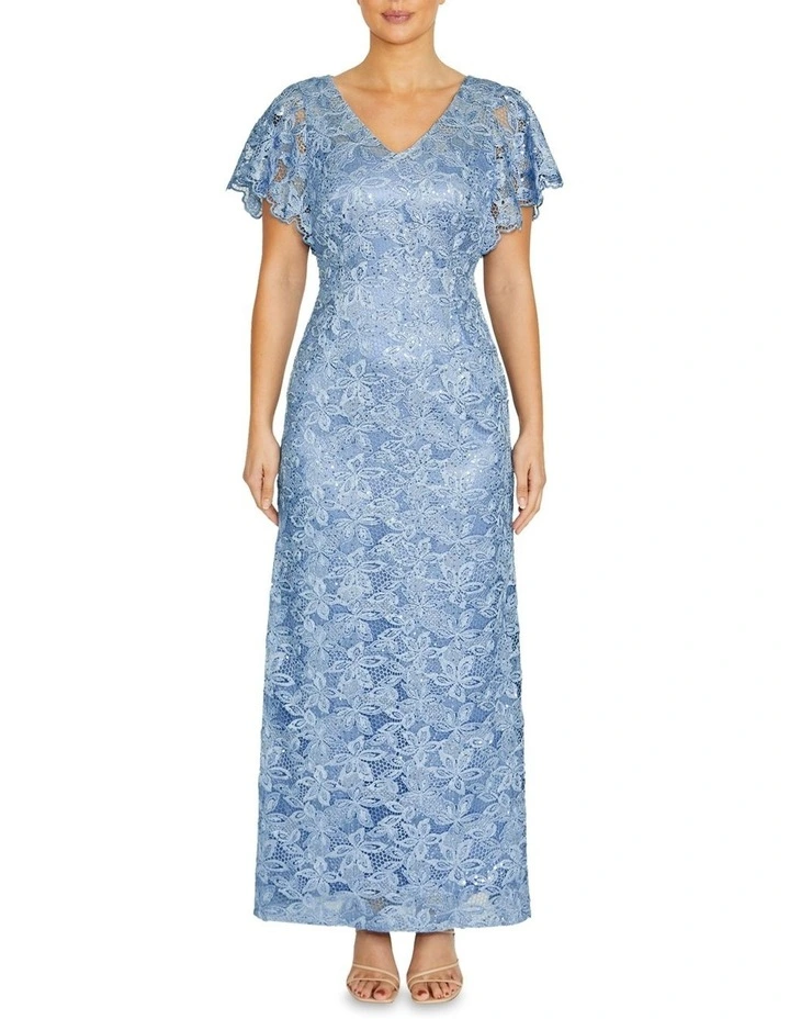 Nya Lace Gown in Sky Blue image 1