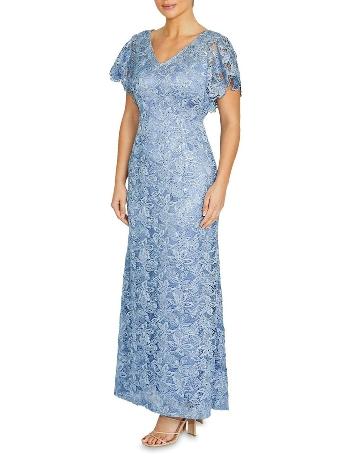 Nya Lace Gown in Sky Blue image 4