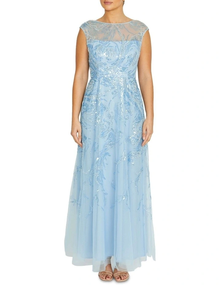 Catalina Sequin Gown in Sky Blue image 1