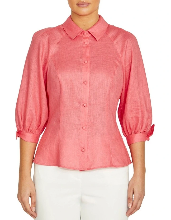 Roberta Blouse in Coral image 1