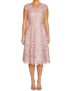 Audrey Mauve Lace Dress