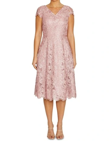 Audrey Lace Dress in Mauve