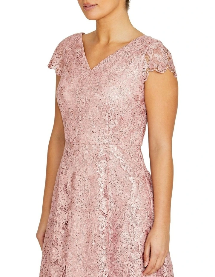 Audrey Mauve Lace Dress image 3