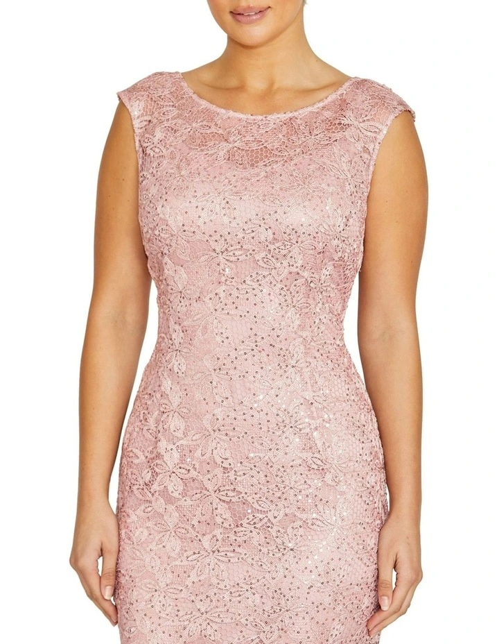 Alexis Lace Gown in Mauve image 3