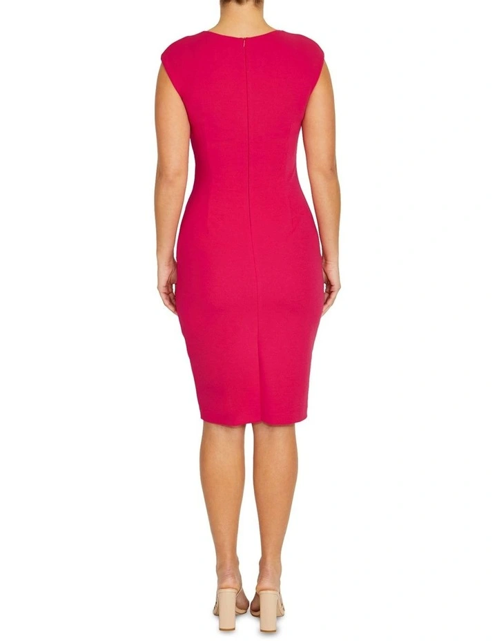 Reina Cerise Dress in Red image 2