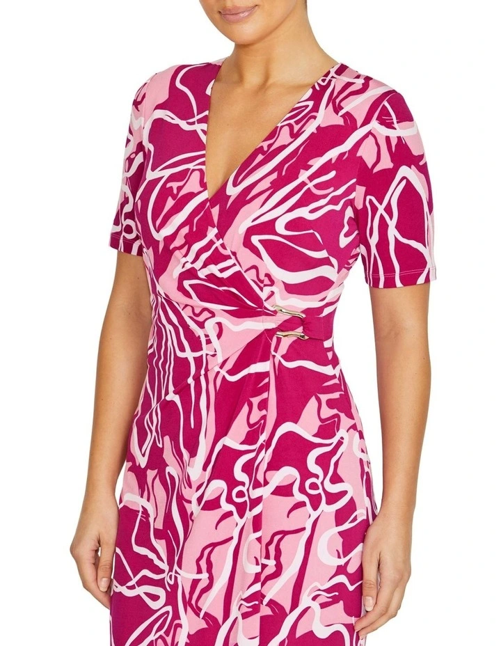 Ardenn Waterline Jersey Dress in Pink image 3