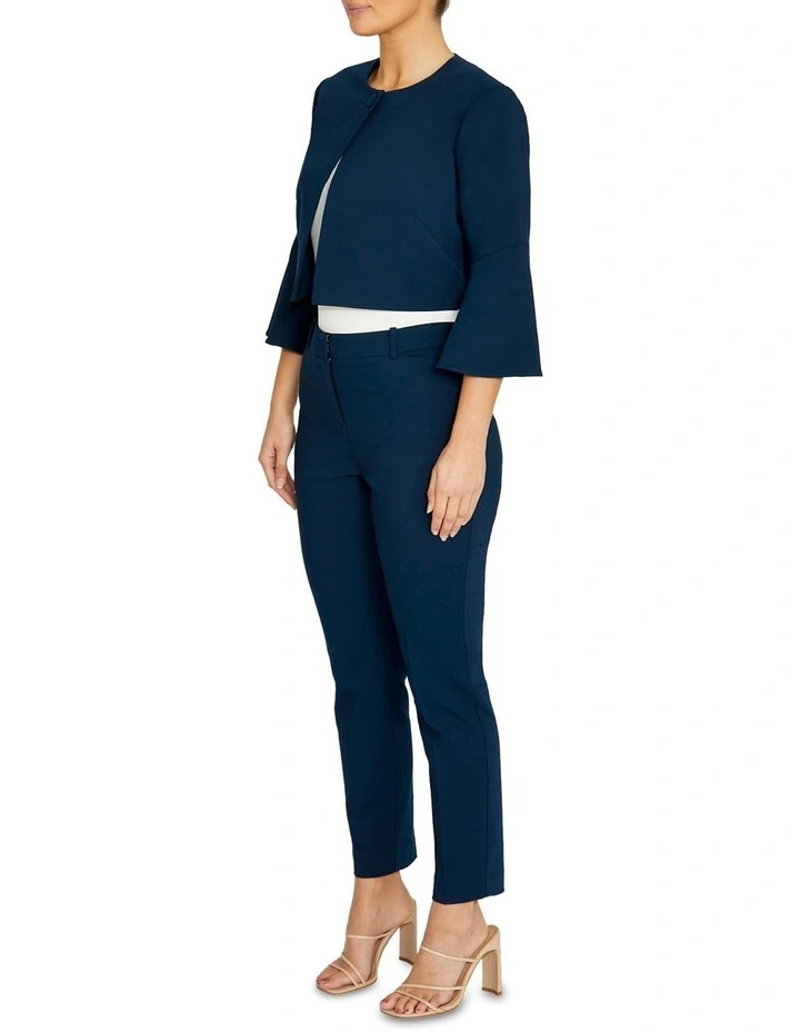 Fable Crop Jacket in Navy image 4