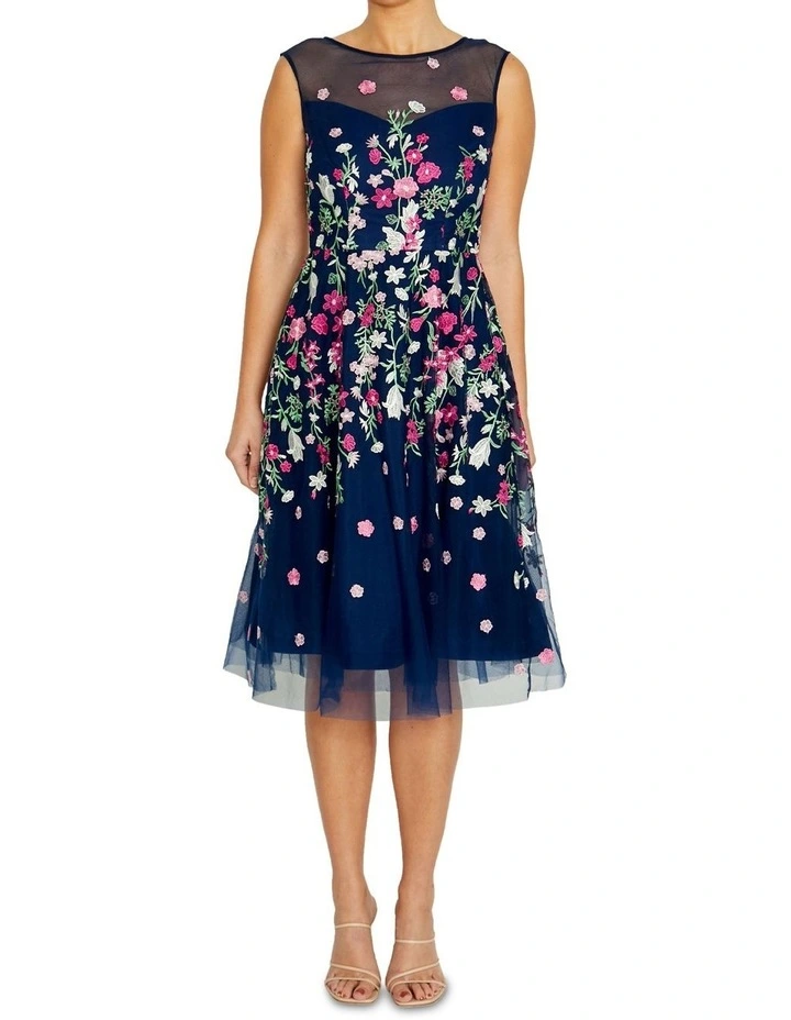 Catalina Midi Dress in Navy image 1