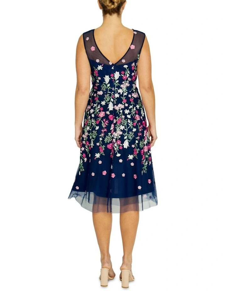 Catalina Midi Dress in Navy image 2