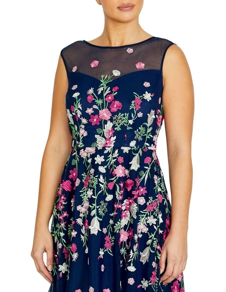 Catalina Midi Dress in Navy image 3