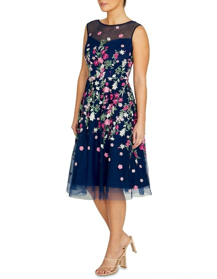 Catalina Midi Dress in Navy image 4