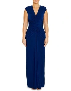Elle Royale Jersey Gown in Blue