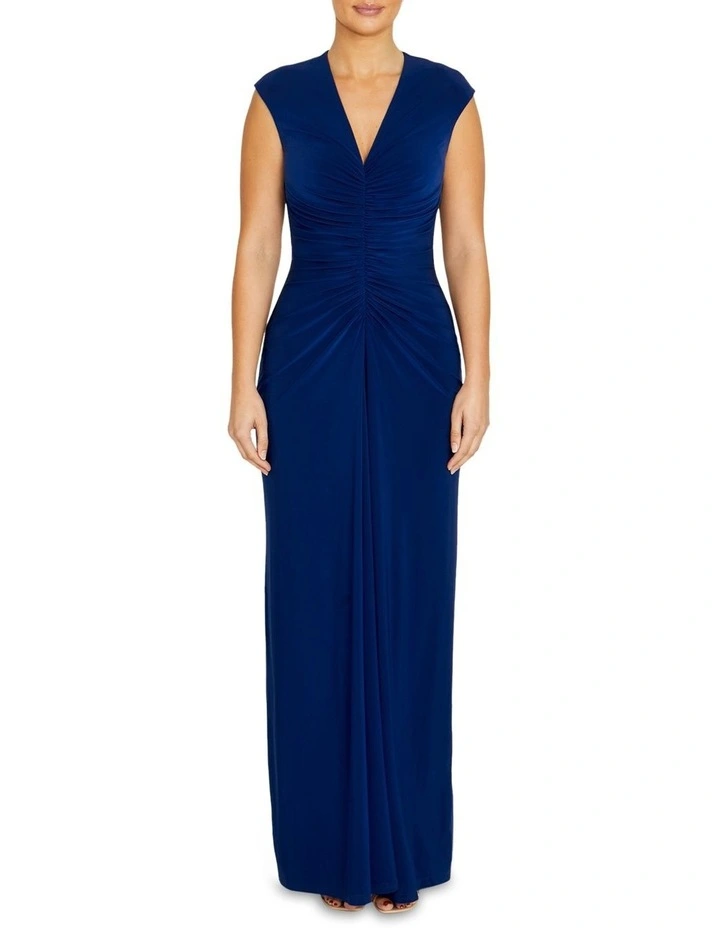 Elle Royale Jersey Gown in Blue image 1