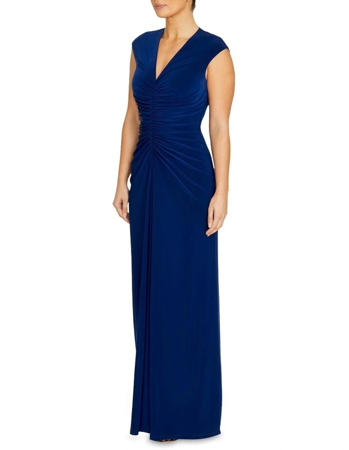 Elle Royale Jersey Gown in Blue image 4