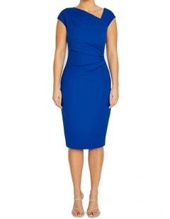 Chloe Crepe Dress in Blue