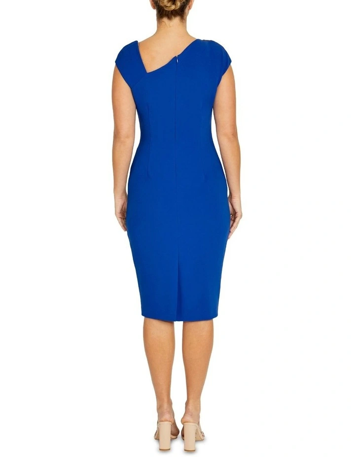 Chloe Crepe Dress in Blue image 2