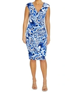 Ember Moonlight Jersey Dress in Blue
