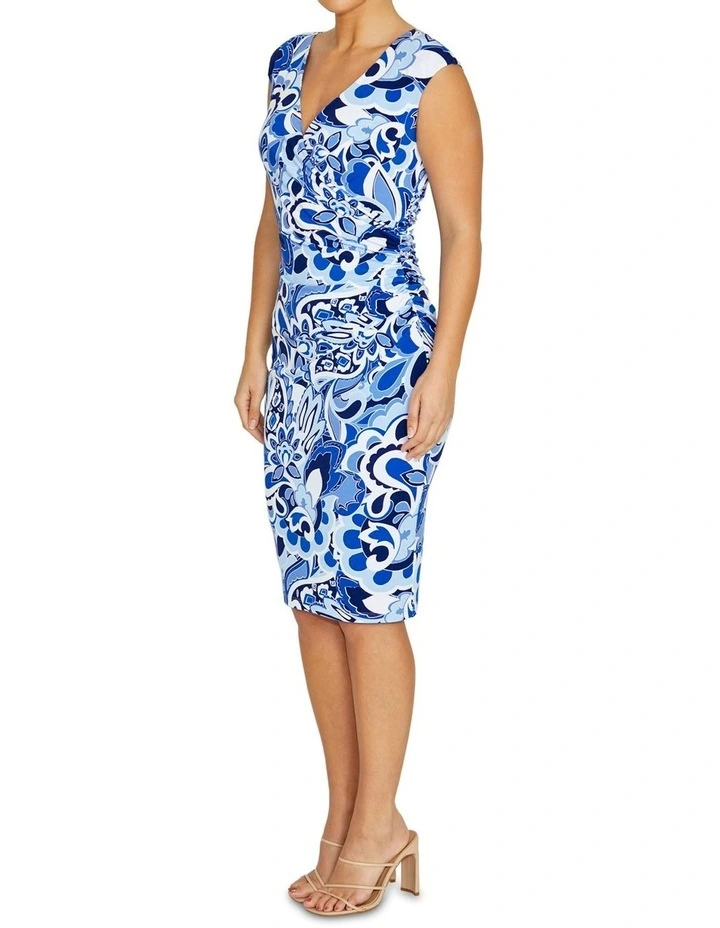 Ember Moonlight Jersey Dress in Blue image 4