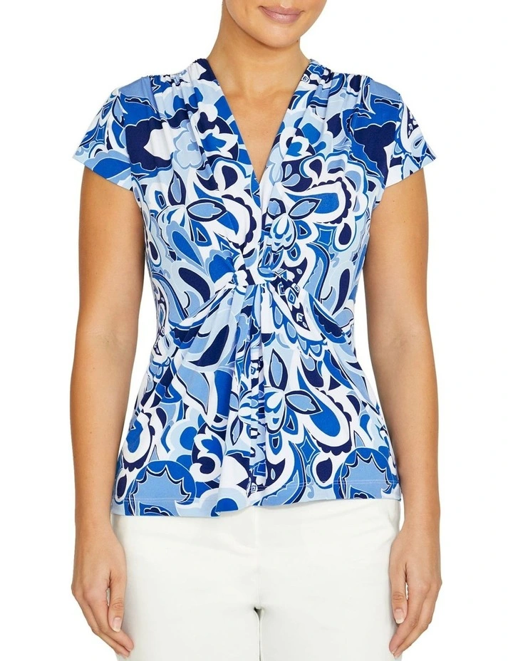 Athena Moonlight Jersey Top in Blue image 1