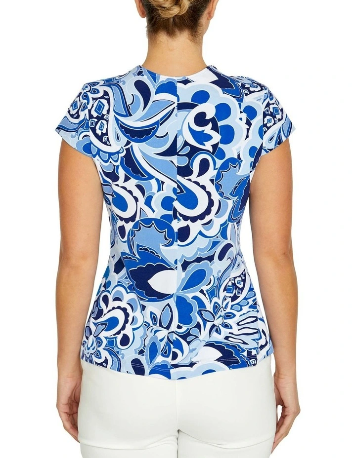 Athena Moonlight Jersey Top in Blue image 2