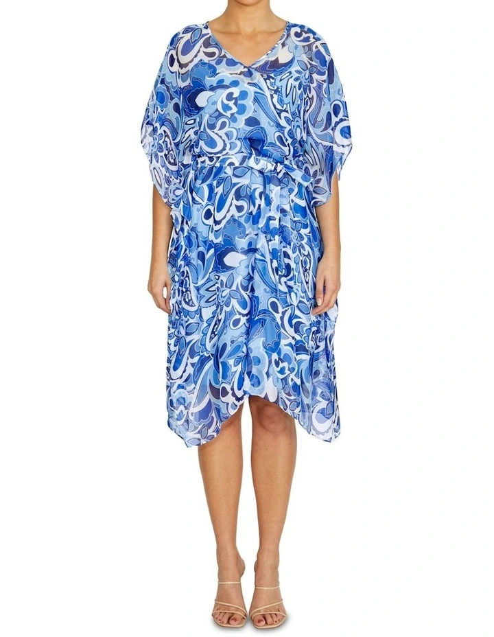 Marina Moonlight Silk Dress in Blue image 1