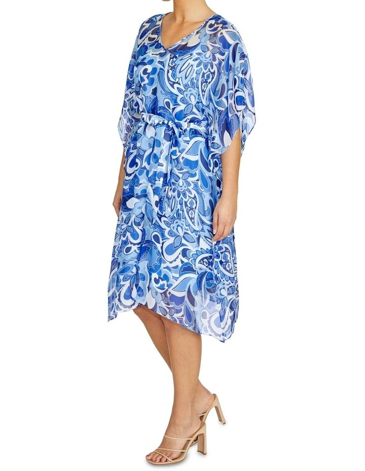 Marina Moonlight Silk Dress in Blue image 4