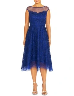 Stellar Cobalt A-Line Dress in Blue