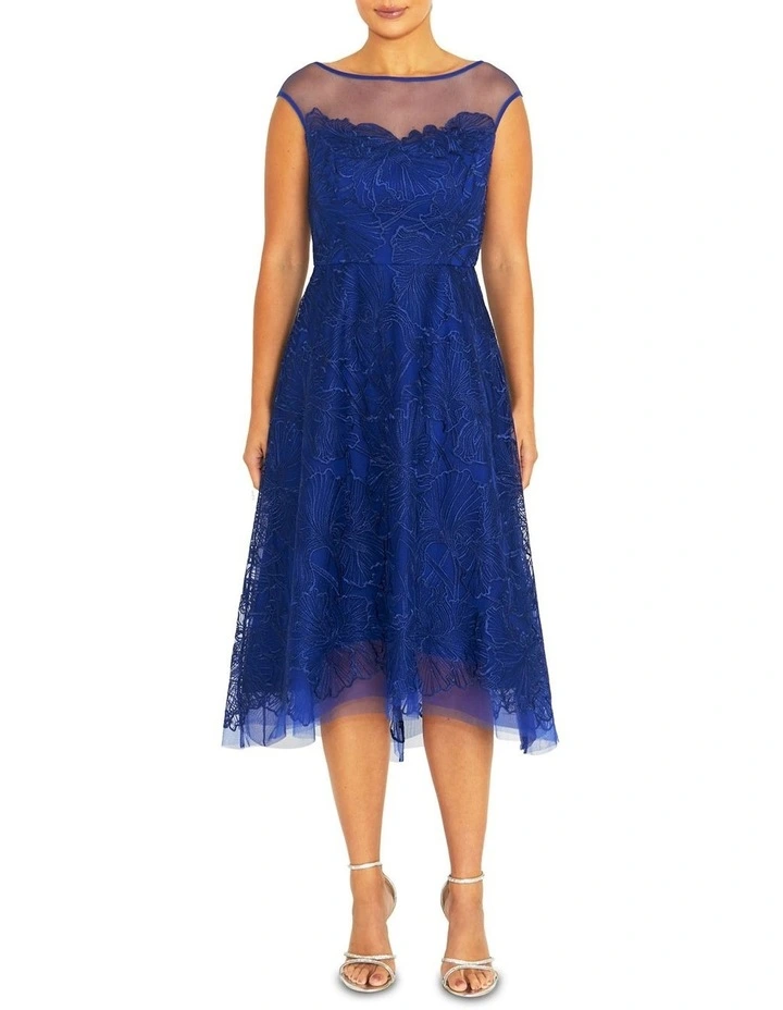 Stellar Cobalt A-Line Dress in Blue image 1
