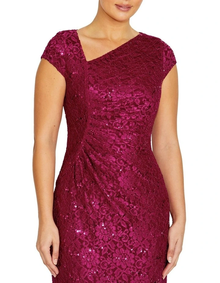 Leighton Lace Gown in Magenta image 3