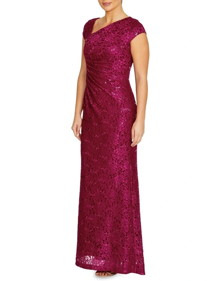 Leighton Lace Gown in Magenta image 4