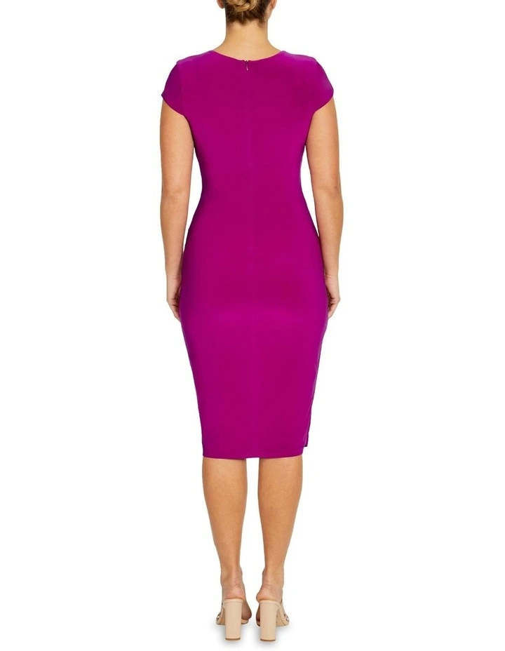 Myrah Jersey Dress in Magenta image 2