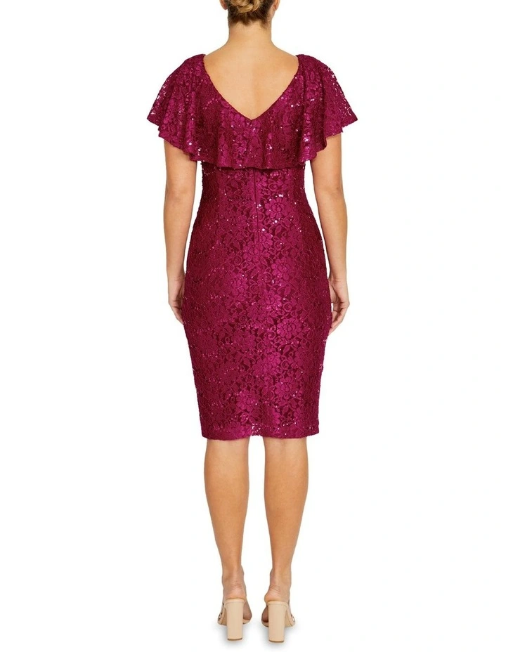 Marisa Lace Dress in Magenta image 2