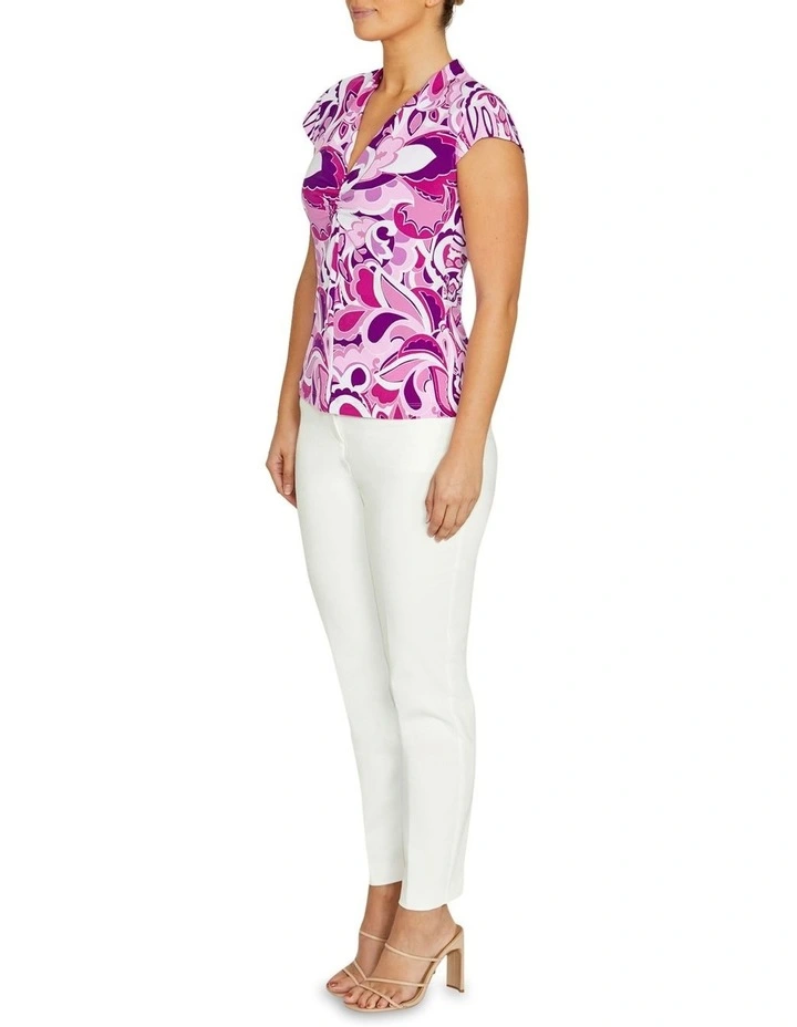 Cora Valentine Jersey Top in Purple image 4