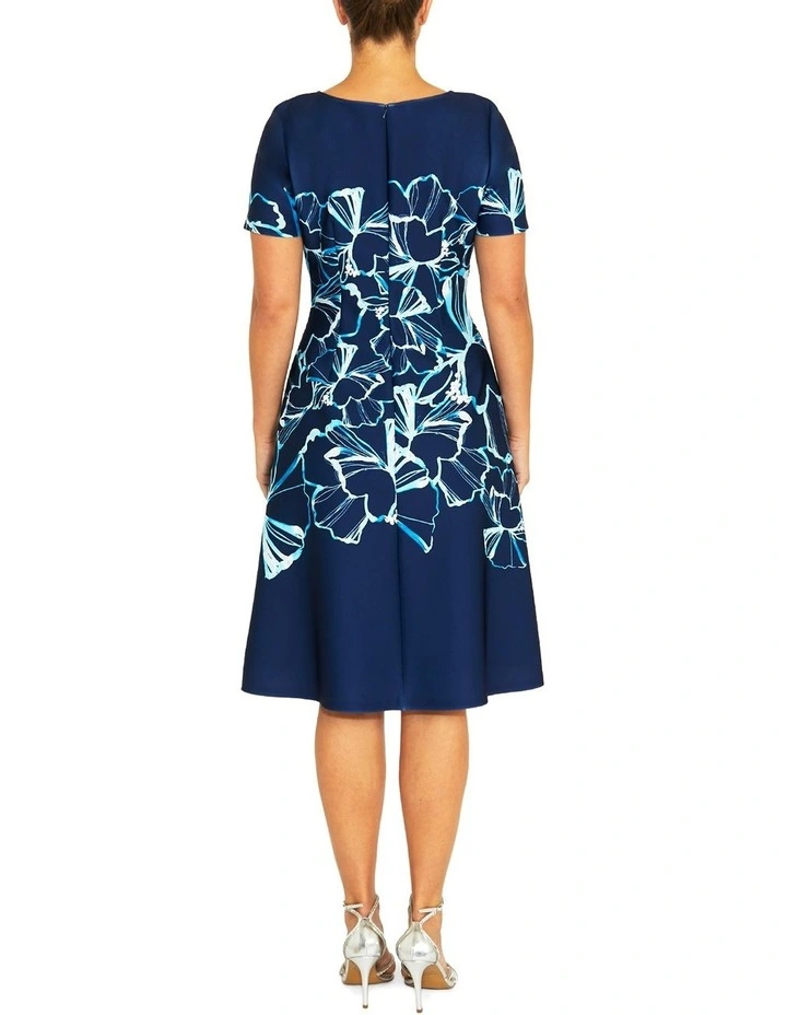 Mandy Onyx Scuba Dress in Blue image 2