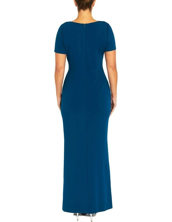 Solana Marine Crepe Gown in Blue image 2