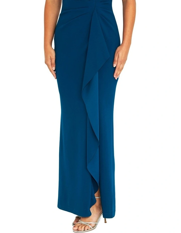 Solana Marine Crepe Gown in Blue image 3