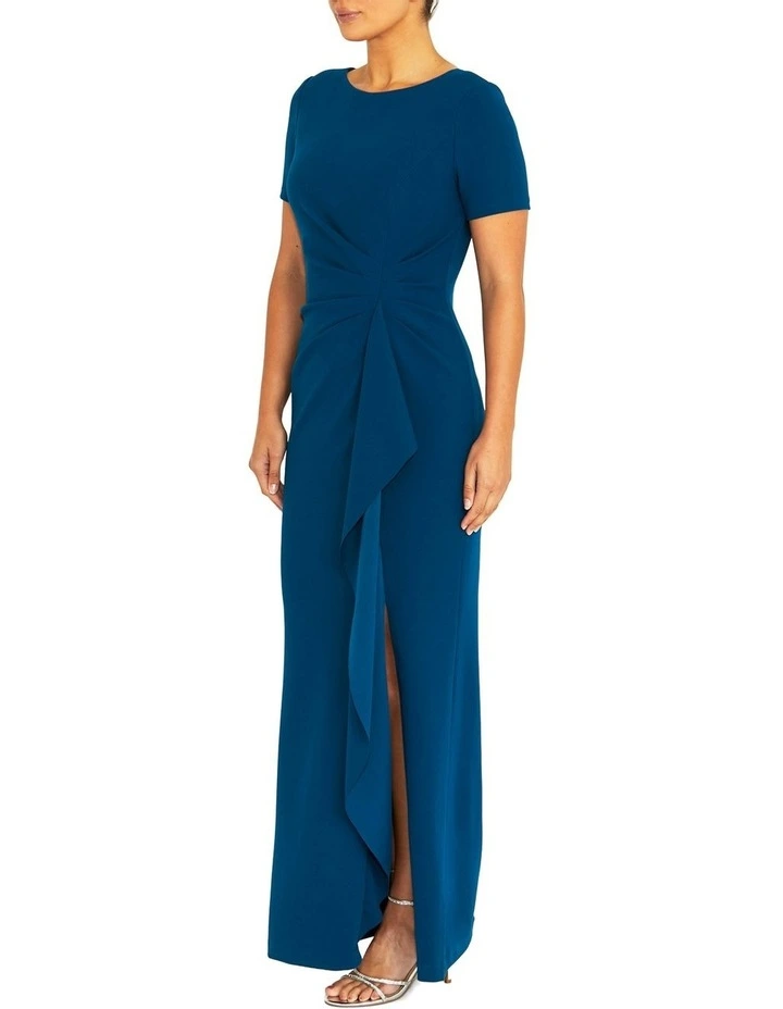 Solana Marine Crepe Gown in Blue image 4