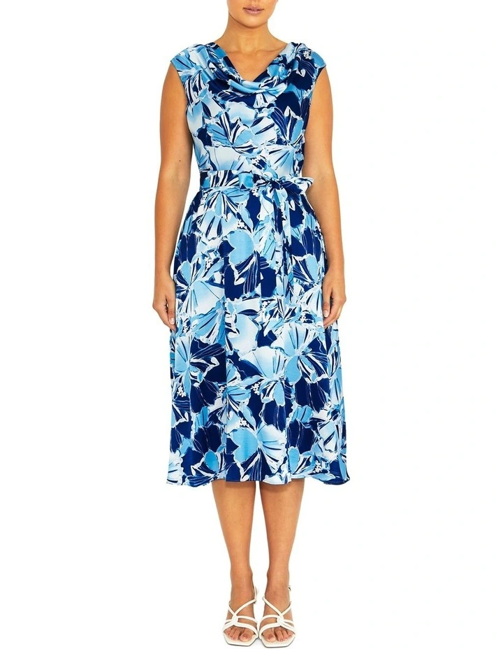 Carina Glacier Silk Dress in Blue image 1