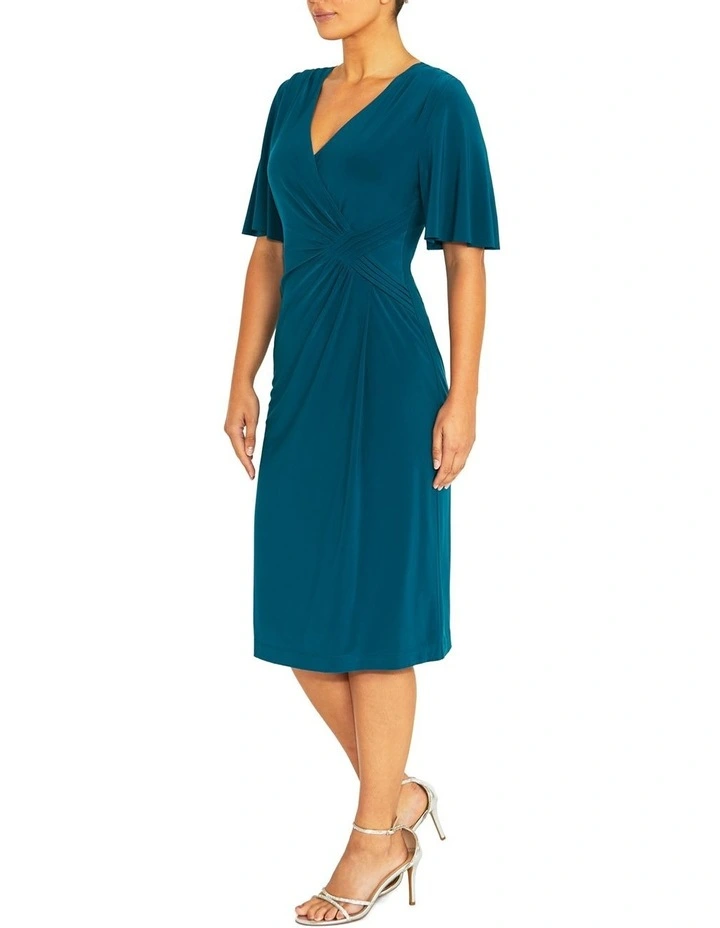 Philly Teal Jersey Dress in Blue image 4