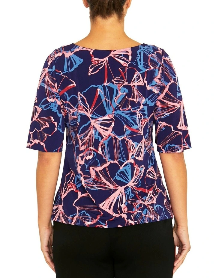 Marcela Opal Jersey Top in Blue image 2