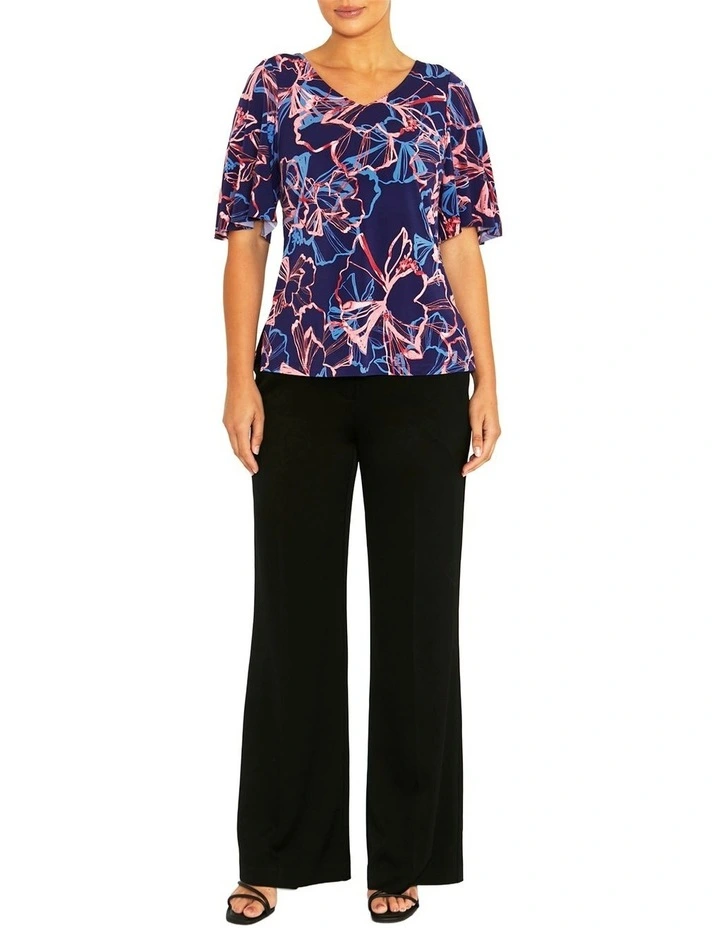 Marcela Opal Jersey Top in Blue image 4