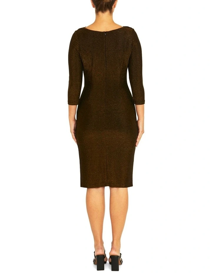 Amari Bronze Lurex Dress image 2